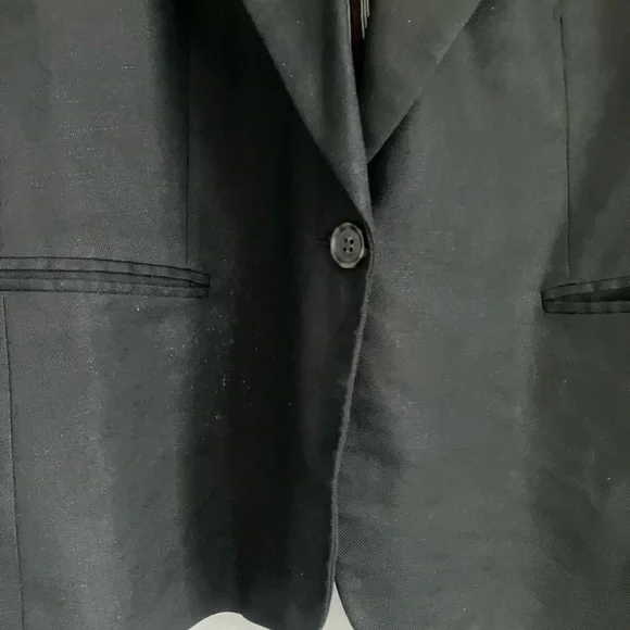 J CREW Parke Black Linen Blend Blazer Size 18 - Picture 6 of 12